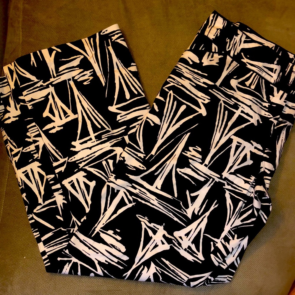 🏷Pinky & Dianne Navy Patterned Pants - Size 16